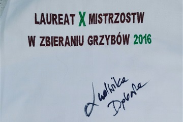 X Mistrzostwa w Zbieraniu Grzybów w Korzybiu z Ludwiką Dąbrowską - IX.16r.